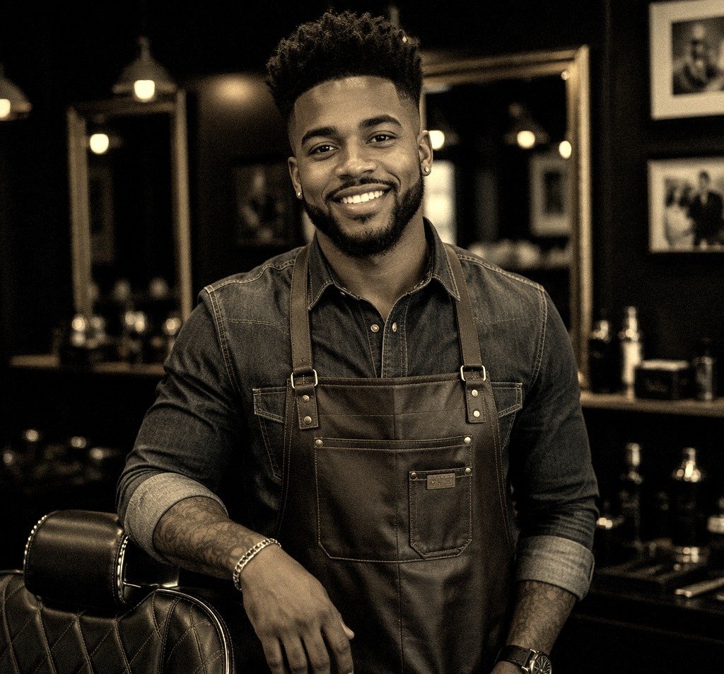 Portrait of barber Marcus "The Surgeon" Reed